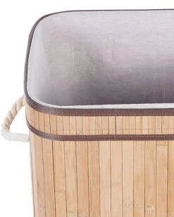 Bamboo Basket With Lid Light Wood KALUTARA -Furniture Store undef src sa picid 849895 type whitesh image