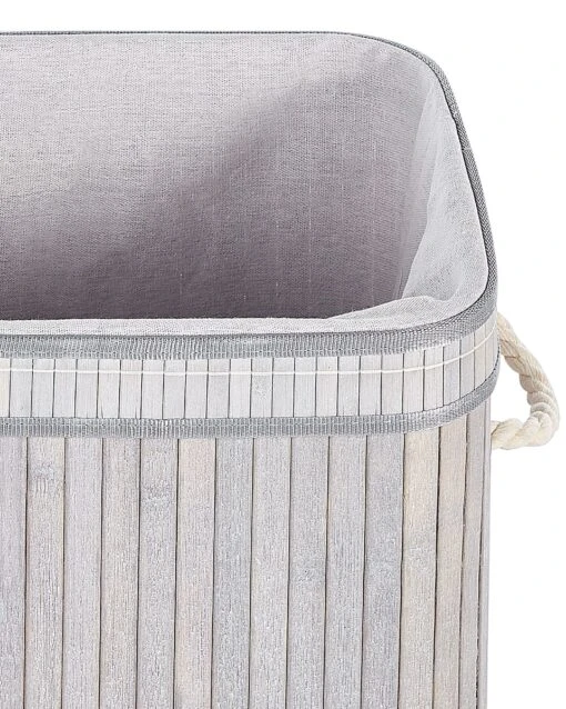Bamboo Basket With Lid Grey KALUTARA - Image 6