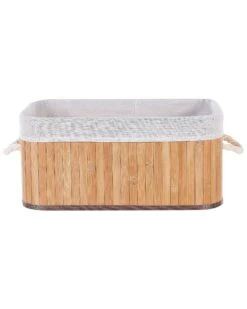 Set Of 5 Bamboo Baskets Light Wood TALPE -Furniture Store undef src sa picid 849940 type whitesh image