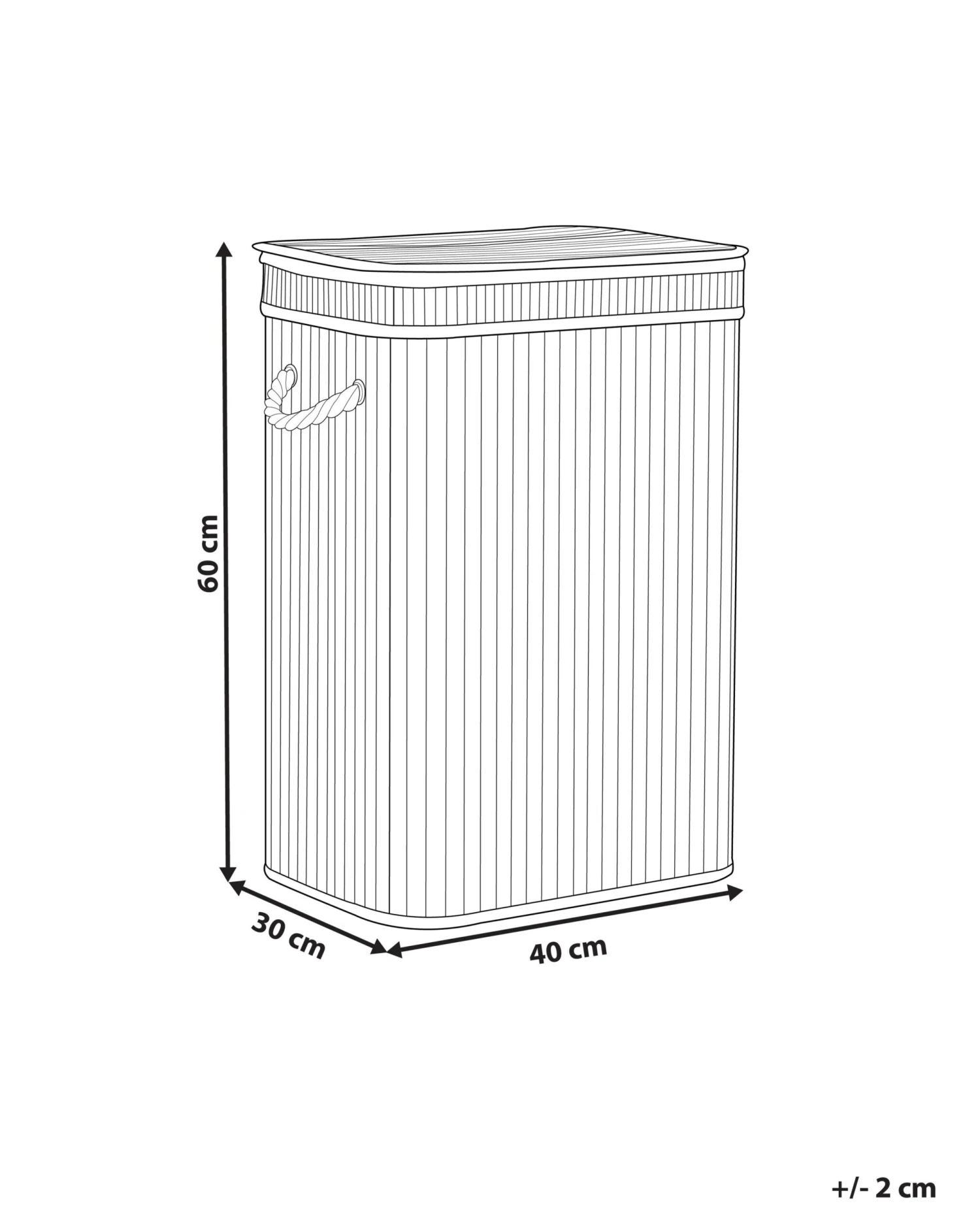 Bamboo Basket With Lid Light Wood KALUTARA - Image 8