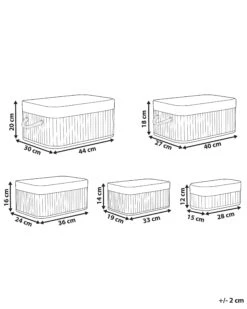 Set Of 5 Bamboo Baskets Light Wood TALPE -Furniture Store undef src sa picid 850125 type whitesh image