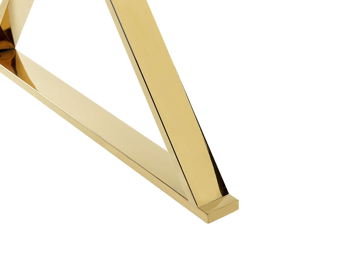 Glass Top Dining Table 120 X 70 Cm Marble Effect And Gold ATTICA - Image 5