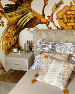 1 Drawer Velvet Bedside Table Beige FLAYAT -Furniture Store undef src sa picid 851569 type whitesh image