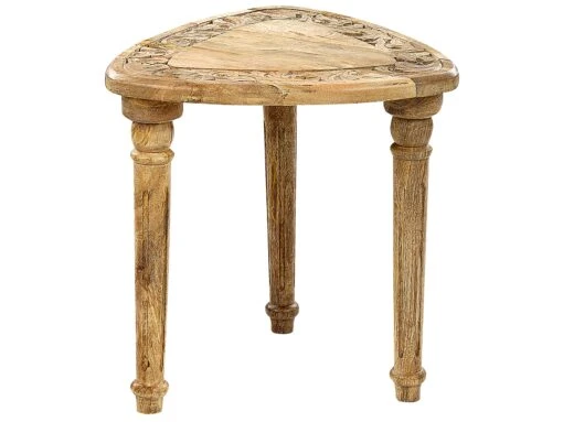Set Of 2 Mango Wood Side Tables Light SAORA - Image 3