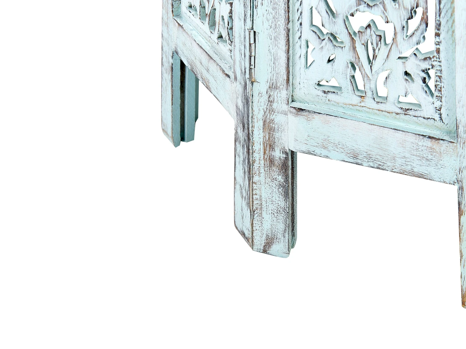 Mango Wood Side Table Blue BORAI - Image 4