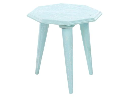 Set Of 2 Wooden Side Tables Blue KANRI - Image 4