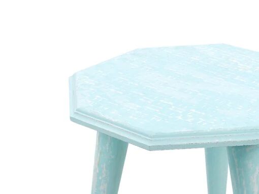 Set Of 2 Wooden Side Tables Blue KANRI - Image 5
