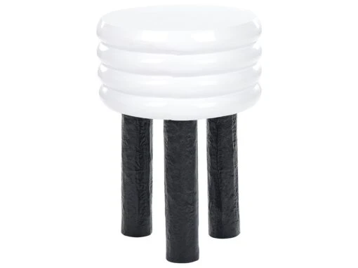 Side Table White And Black KIKIWA