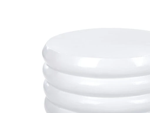 Side Table White And Black KIKIWA - Image 3
