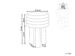 Side Table White And Black KIKIWA -Furniture Store undef src sa picid 853749 type whitesh image