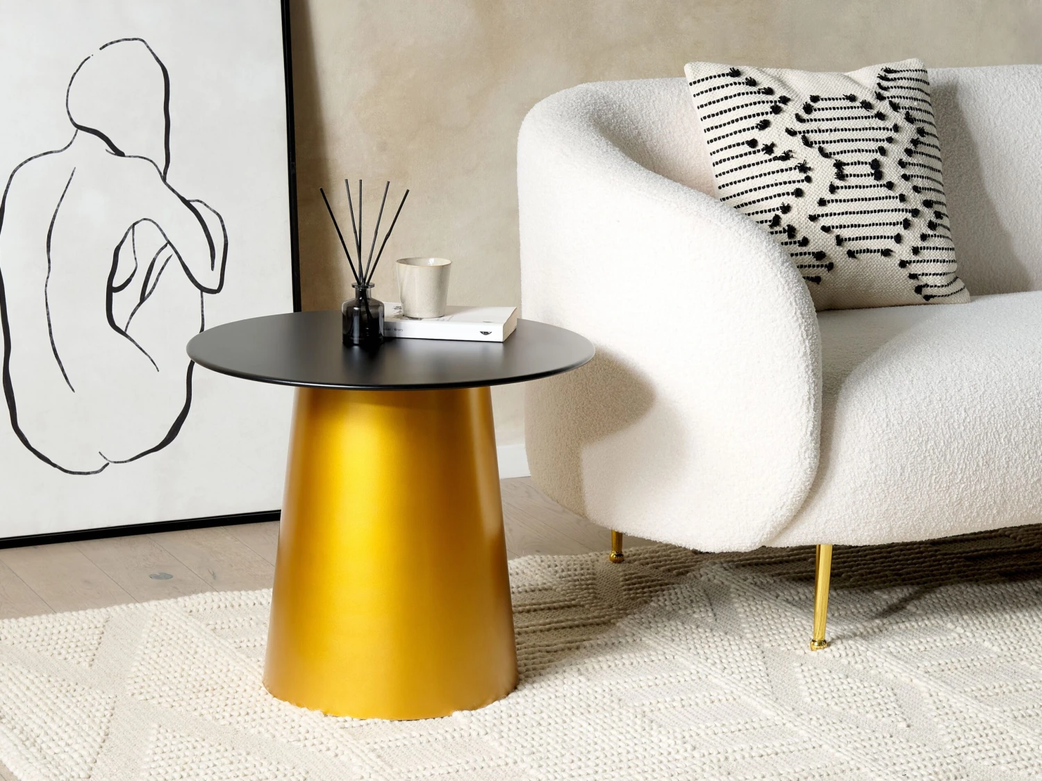 Metal Side Table Black And Gold KERANG - Image 2