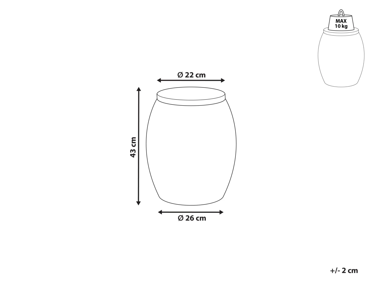 Mango Wood Side Table Light And Silver JABIRU - Image 6